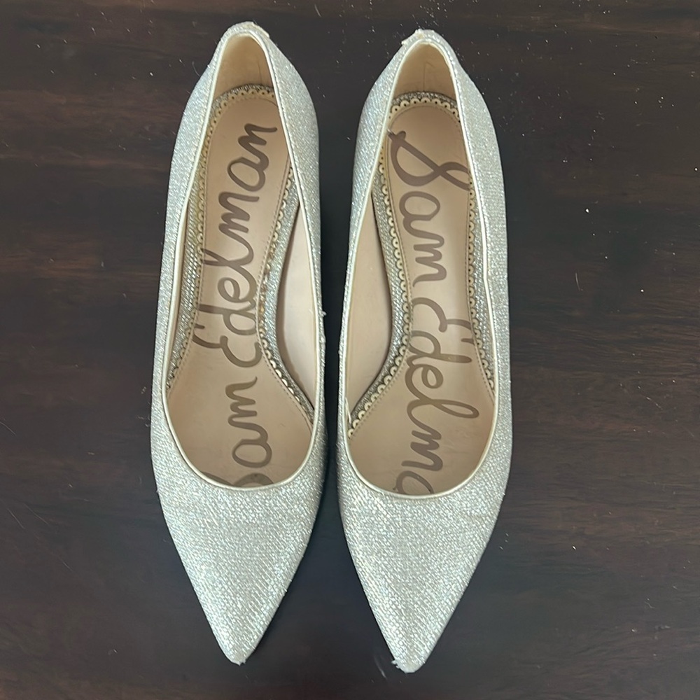 Super Cute Sam Edelman Glitter Kitten Heels 7.5